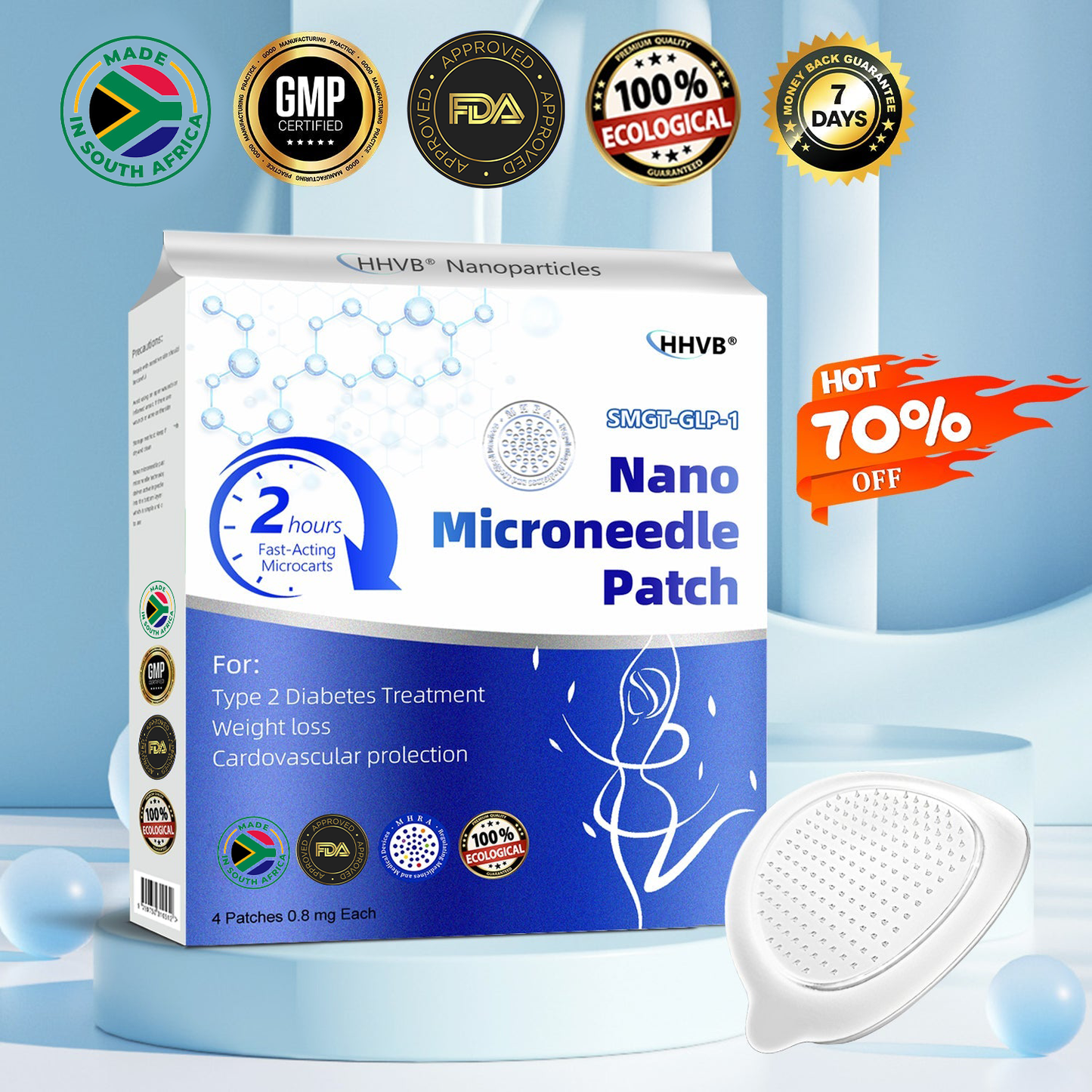 Only 10 boxes left! ⏰ HHVB® offering an extra 30% off for you! Doctor-tested and proven, 4-6 boxes of our Patches are enough to help you manage your weight and blood sugar levels with long-lasting results. Grab yours now!